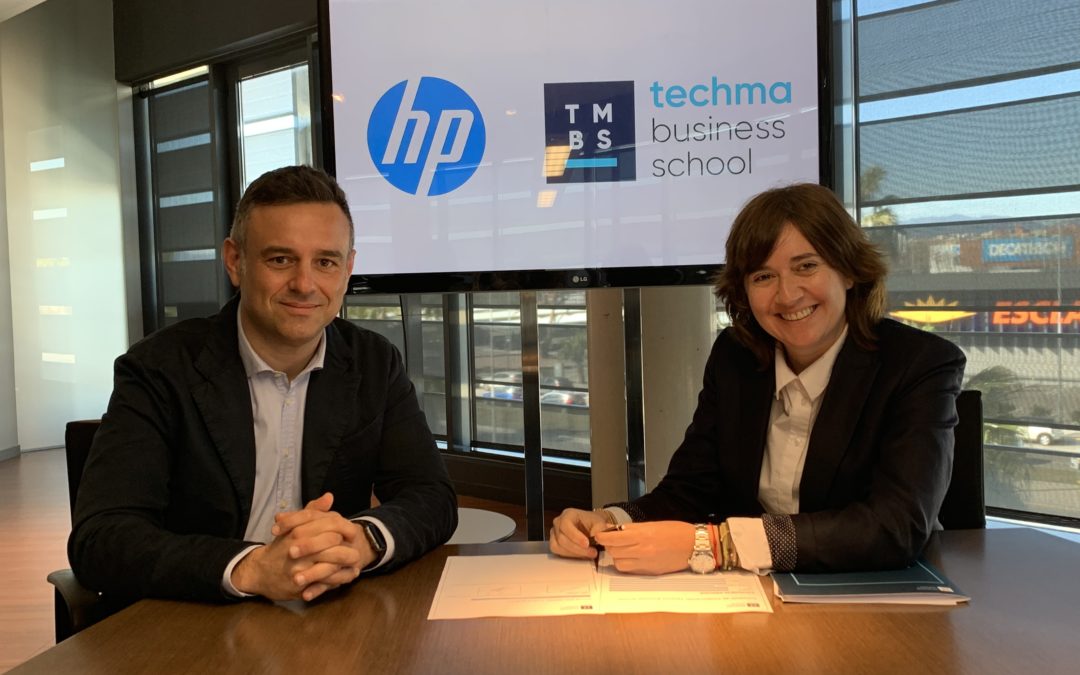 Acuerdo de colaboración entre Techma Business School y HP